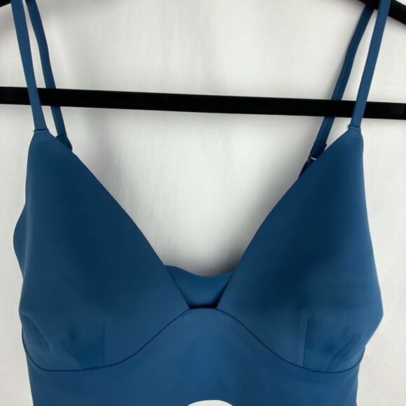 Free People Intimately Womens Size L Exotic Aqua Sage Longline Bralette Stretch - Picture 2 of 9